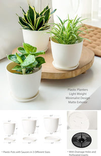 Ivory Macrame Planters, 3-Pack Set - Bumble Plants