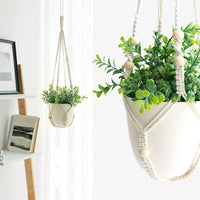 Ivory Macrame Planters, 3-Pack Set - Bumble Plants