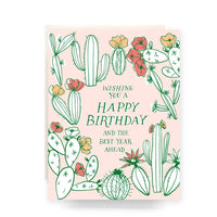 "Happy Birthday & Best Year Ahead" Cactus Greeting Card - Bumble Plants