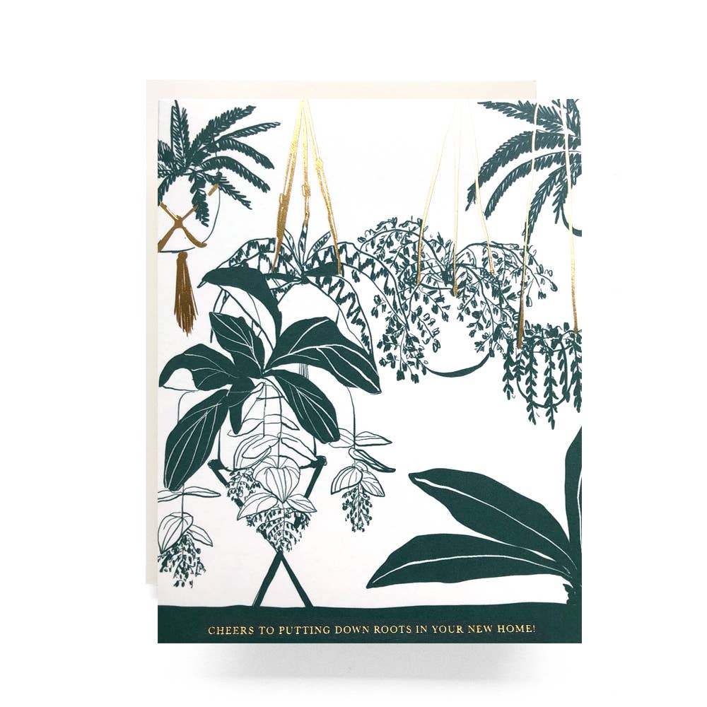 "Cheers to Putting Down Roots In Your New Home" Housewarming Card - Bumble Plants