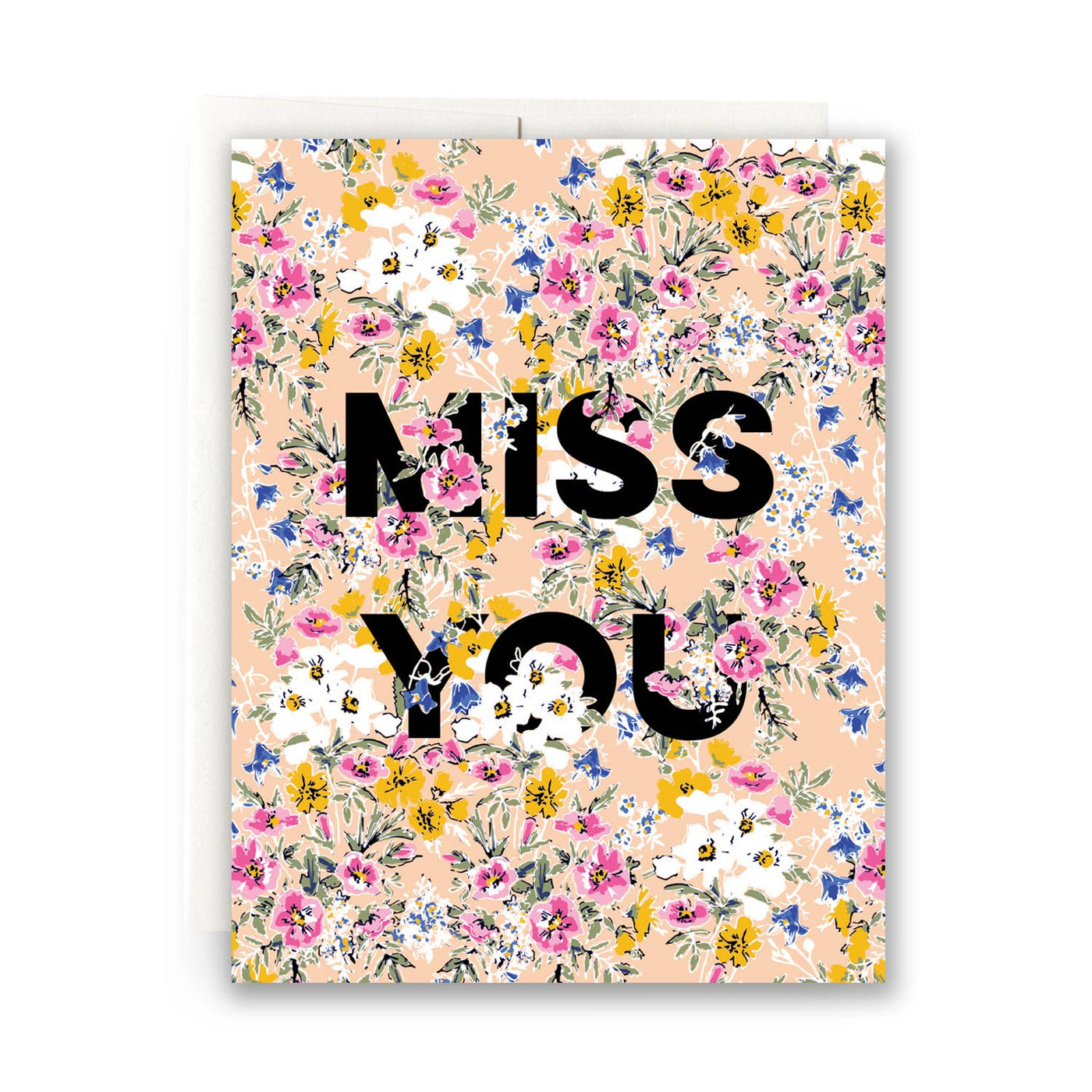 "Miss You" Floral Card - Bumble Plants