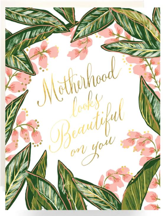 "Motherhood Looks Beautiful on You" Plant Card - Bumble Plants